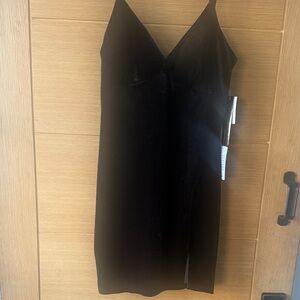 Sequin Hearts Black Midi Dress